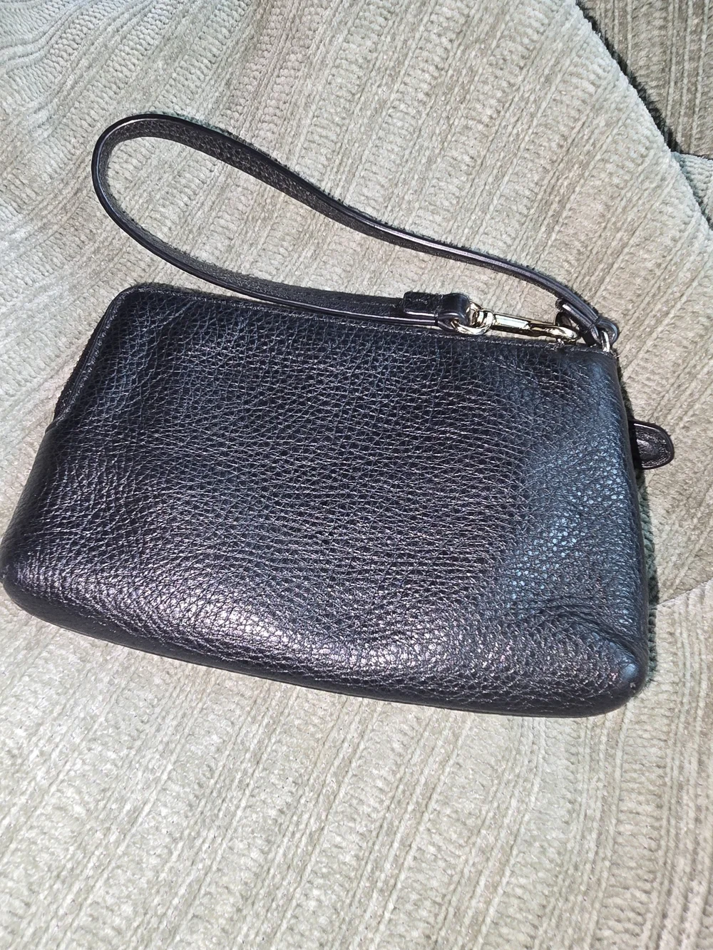 Coach Black Leather Wristlet Wallet